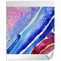 Painting Abstract Blue Pink Spots Canvas 16  X 20  by Pakrebo