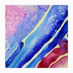 Painting Abstract Blue Pink Spots Medium Glasses Cloth (2-side) by Pakrebo