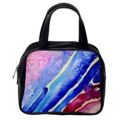 Painting Abstract Blue Pink Spots Classic Handbag (one Side) by Pakrebo