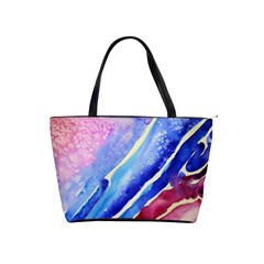 Painting Abstract Blue Pink Spots Classic Shoulder Handbag by Pakrebo