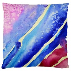 Painting Abstract Blue Pink Spots Large Cushion Case (two Sides) by Pakrebo