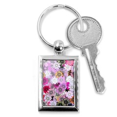 Flower Flowers Carta Da Parati Key Chains (rectangle)  by Pakrebo