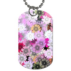 Flower Flowers Carta Da Parati Dog Tag (two Sides) by Pakrebo