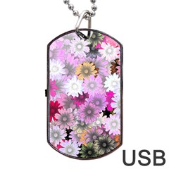 Flower Flowers Carta Da Parati Dog Tag Usb Flash (one Side) by Pakrebo