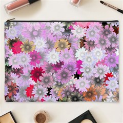 Flower Flowers Carta Da Parati Cosmetic Bag (xxxl) by Pakrebo