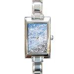 Coast Beach Shell Conch Water Rectangle Italian Charm Watch Front