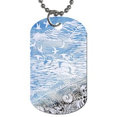 Coast Beach Shell Conch Water Dog Tag (one Side) by Pakrebo