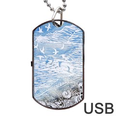 Coast Beach Shell Conch Water Dog Tag Usb Flash (two Sides) by Pakrebo