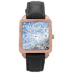 Coast Beach Shell Conch Water Rose Gold Leather Watch  by Pakrebo