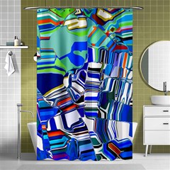 Empire State In Manhattan2top Shower Curtain 48  X 72  (small)  by bibiloveboutique