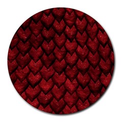 Red Dragon Round Mousepads by LalaChandra