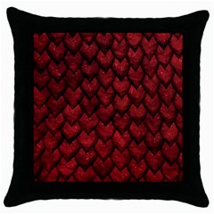 Red Dragon Throw Pillow Case (black) by LalaChandra