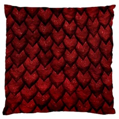 Red Dragon Large Cushion Case (two Sides) by LalaChandra