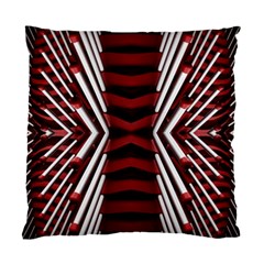 Red & White Stripes  Standard Cushion Case (two Sides) by WensdaiAmbrose