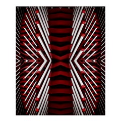 Red & White Stripes  Shower Curtain 60  X 72  (medium)  by WensdaiAmbrose