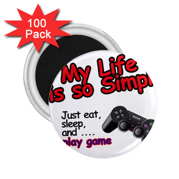 My Life Is Simple 2.25  Magnets (100 pack) 