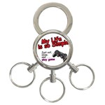 My Life Is Simple 3-Ring Key Chains Front