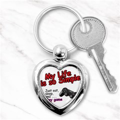 My Life Is Simple Key Chains (heart)  by Ergi2000