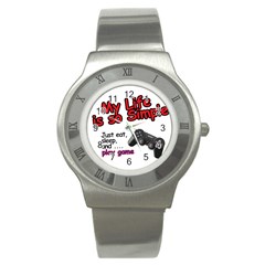 My Life Is Simple Stainless Steel Watch by Ergi2000