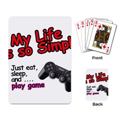 My Life Is Simple Playing Cards Single Design