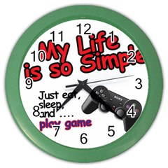 My Life Is Simple Color Wall Clock