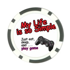 My Life Is Simple Poker Chip Card Guard