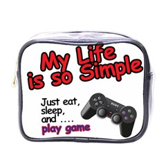 My Life Is Simple Mini Toiletries Bag (one Side) by Ergi2000