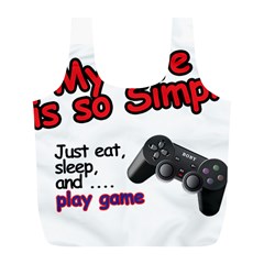 My Life Is Simple Full Print Recycle Bag (l) by Ergi2000