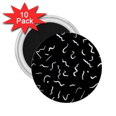 Scribbles Lines Drawing Picture 2 25  Magnets (10 Pack)  by Pakrebo