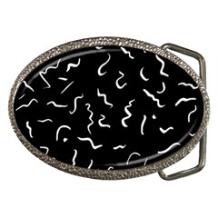 Scribbles Lines Drawing Picture Belt Buckles by Pakrebo