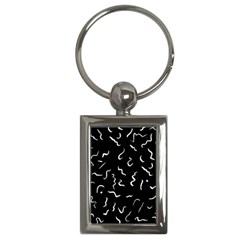 Scribbles Lines Drawing Picture Key Chains (rectangle)  by Pakrebo