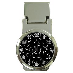 Scribbles Lines Drawing Picture Money Clip Watches by Pakrebo