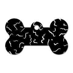 Scribbles Lines Drawing Picture Dog Tag Bone (one Side) by Pakrebo