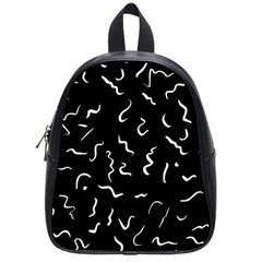 Scribbles Lines Drawing Picture School Bag (small) by Pakrebo