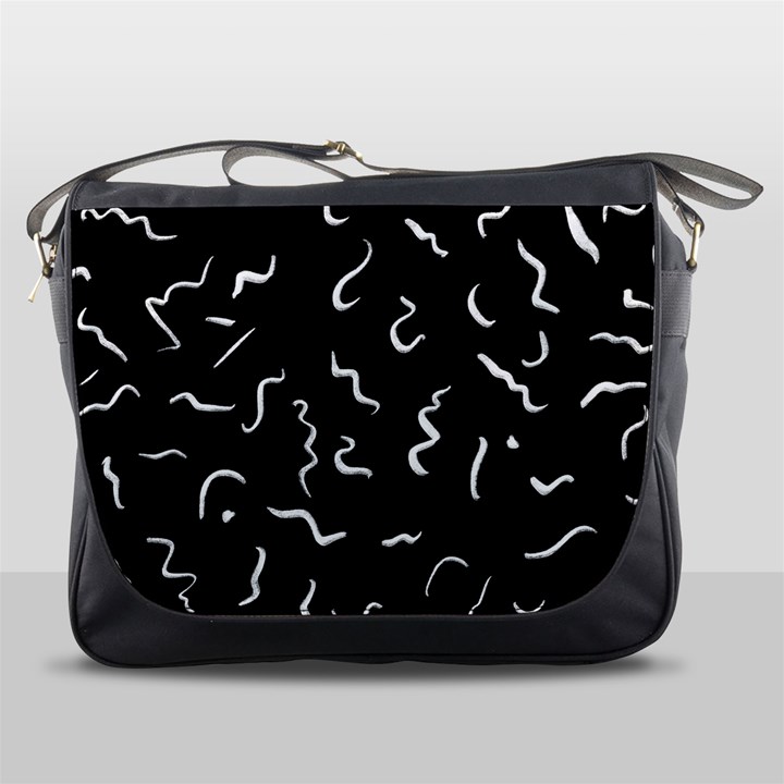 Scribbles Lines Drawing Picture Messenger Bag