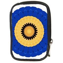 Design Circular Round Pattern Compact Camera Leather Case by Pakrebo