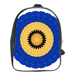 Design Circular Round Pattern School Bag (large) by Pakrebo