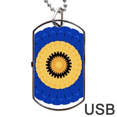 Design Circular Round Pattern Dog Tag Usb Flash (one Side) by Pakrebo