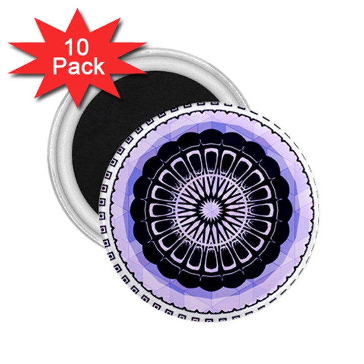 Design Circular Pattern Mandala 2.25  Magnets (10 pack) 