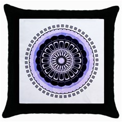 Design Circular Pattern Mandala Throw Pillow Case (Black)