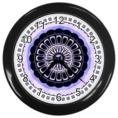 Design Circular Pattern Mandala Wall Clock (Black)