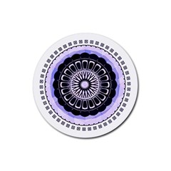 Design Circular Pattern Mandala Rubber Coaster (round)  by Pakrebo