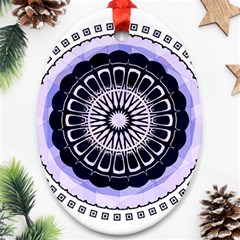 Design Circular Pattern Mandala Oval Ornament (two Sides) by Pakrebo