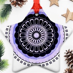 Design Circular Pattern Mandala Star Ornament (Two Sides)