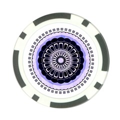 Design Circular Pattern Mandala Poker Chip Card Guard (10 pack)