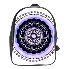 Design Circular Pattern Mandala School Bag (Large)