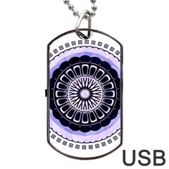 Design Circular Pattern Mandala Dog Tag Usb Flash (one Side) by Pakrebo