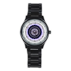 Design Circular Pattern Mandala Stainless Steel Round Watch by Pakrebo