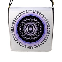 Design Circular Pattern Mandala Flap Closure Messenger Bag (l) by Pakrebo