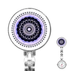 Design Circular Pattern Mandala Stainless Steel Nurses Watch by Pakrebo